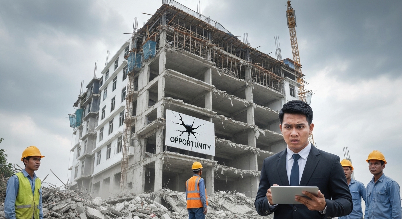 Hình ảnh minh họa về rủi ro khi đầu tư bất động sản tại Campuchia