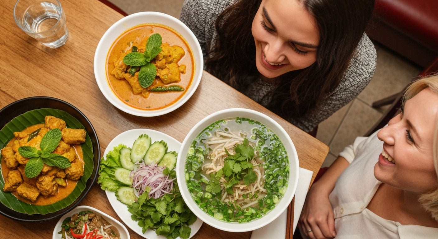 Sự giao thoa giữa ẩm thực Việt Nam và Campuchia.