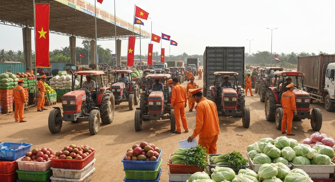 Việt Nam nhập khẩu nông sản từ Campuchia.