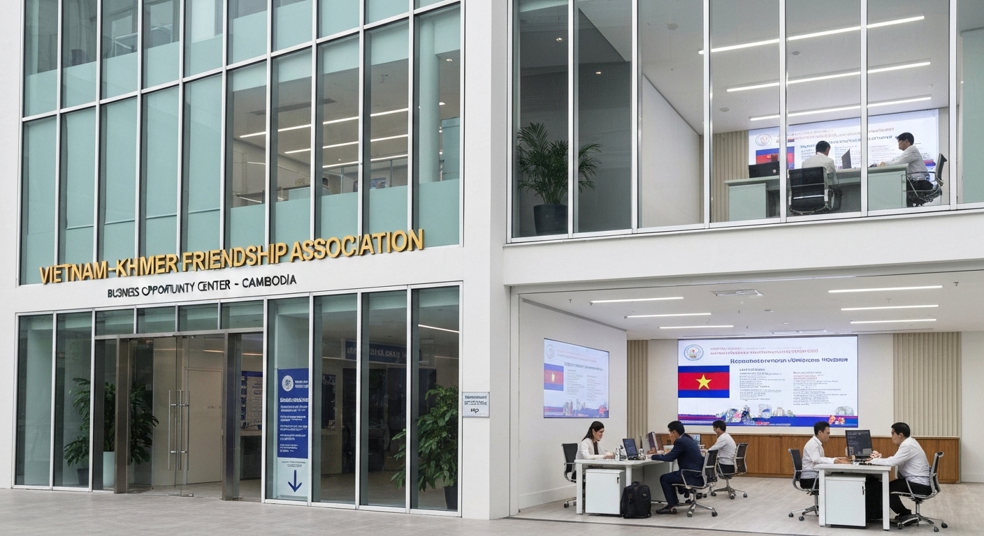 Trụ sở Hội Việt Nam - Khmer, thể hiện vai trò hỗ trợ cộng đồng
