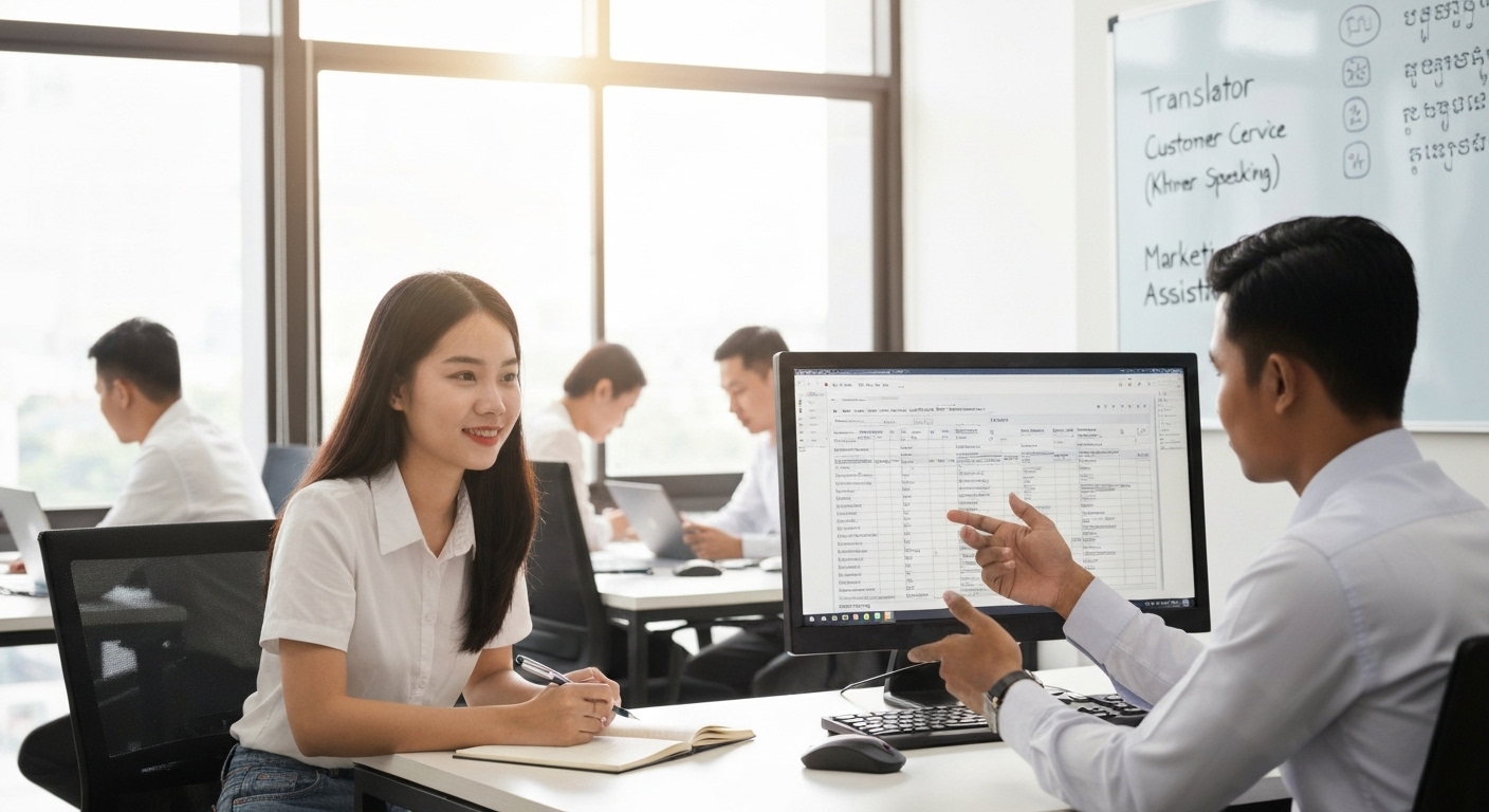 Hình ảnh về cơ hội việc làm tại Campuchia.