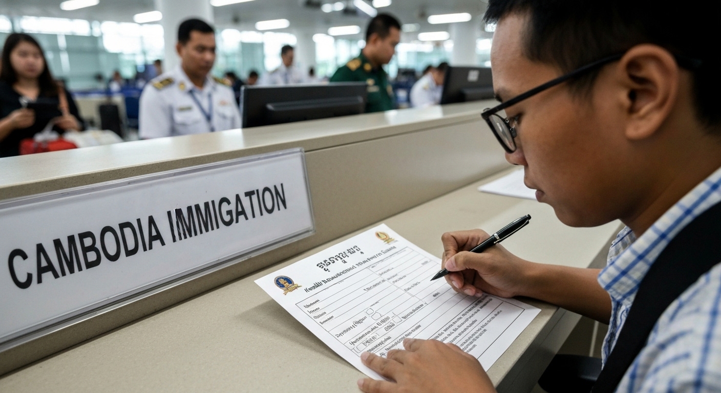 Mẫu khai báo y tế cần điền khi nhập cảnh Campuchia trong bối cảnh dịch bệnh.